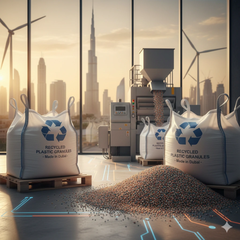 الحبيبات البلاستيكية المعاد تدويرها في دبي