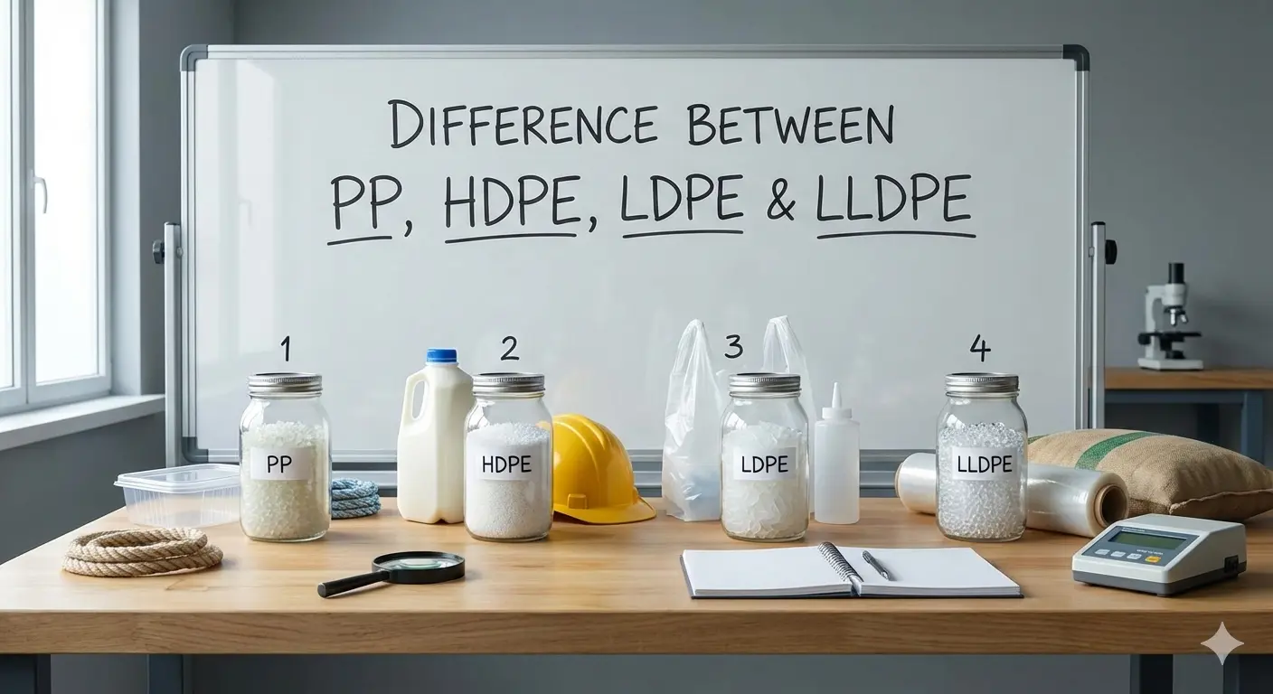 difference between PP, HDPE, LDPE, and LLDPE