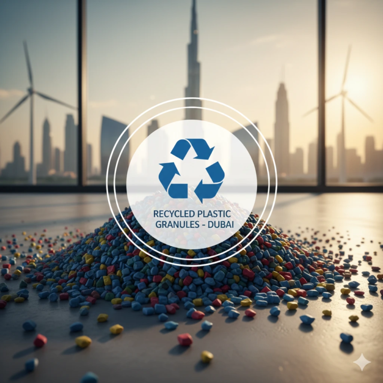 الحبيبات البلاستيكية المعاد تدويرها في العين