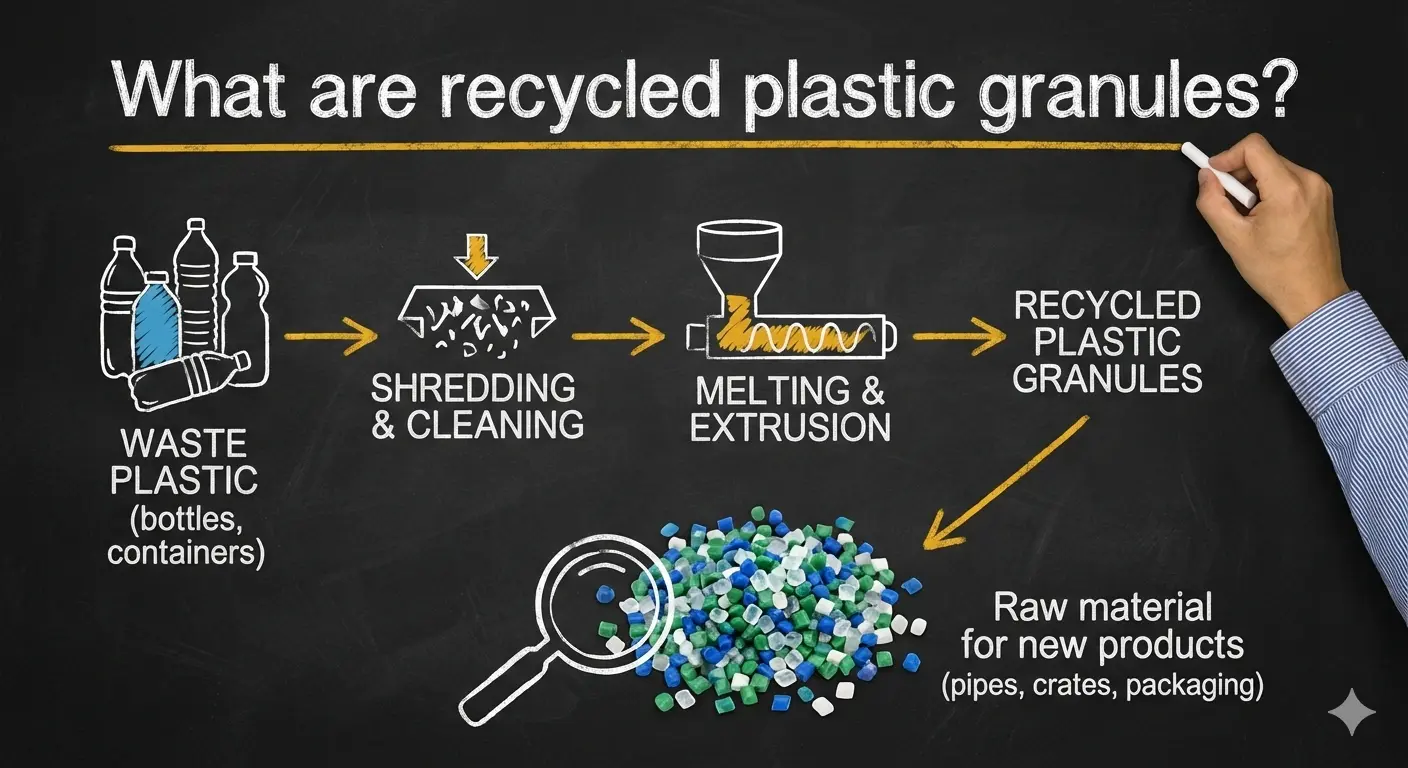 What are recycled plastic granules?