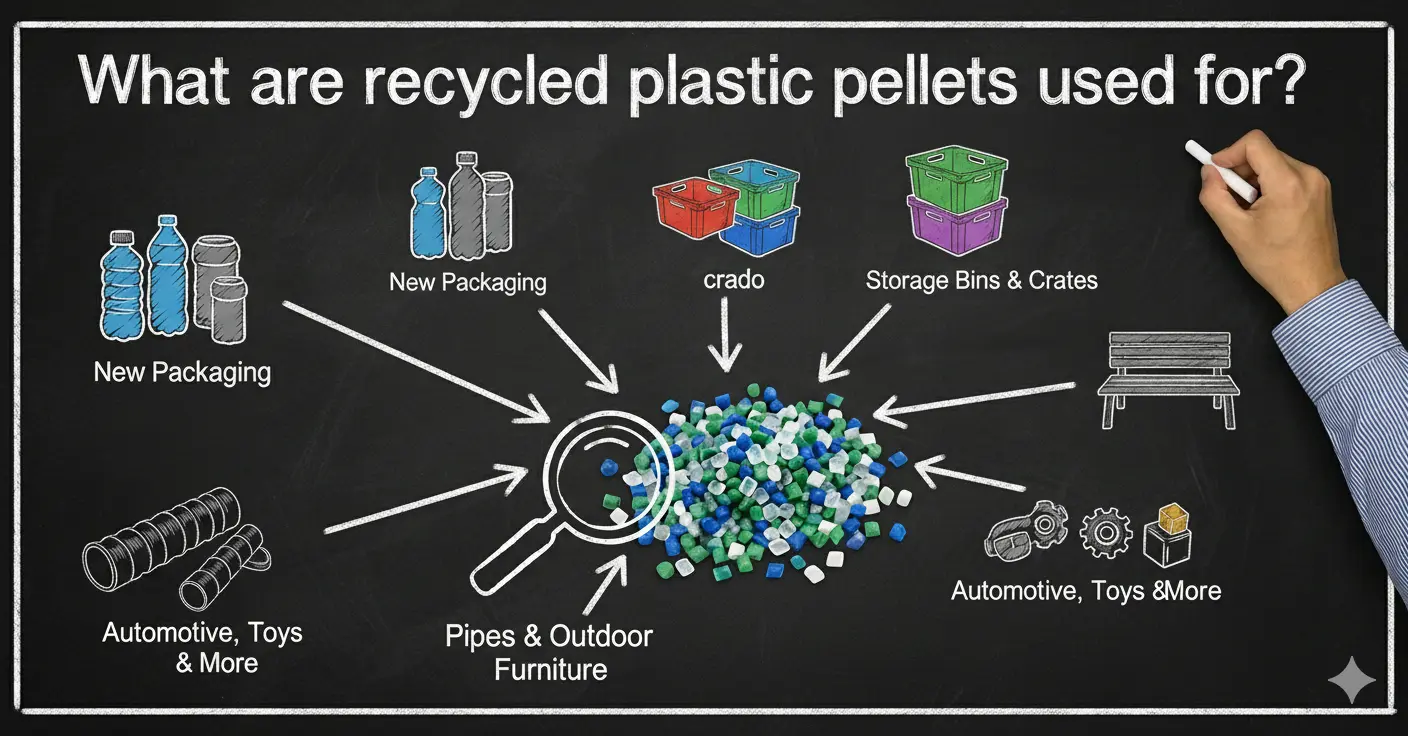 What are recycled plastic pellets used for